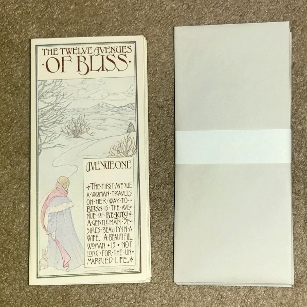 THE TWELVE AVENUES OF BLISS NOTE VIRGINIA SLIMS COLLECTION CARDS ☆☆3 FOR $25☆☆